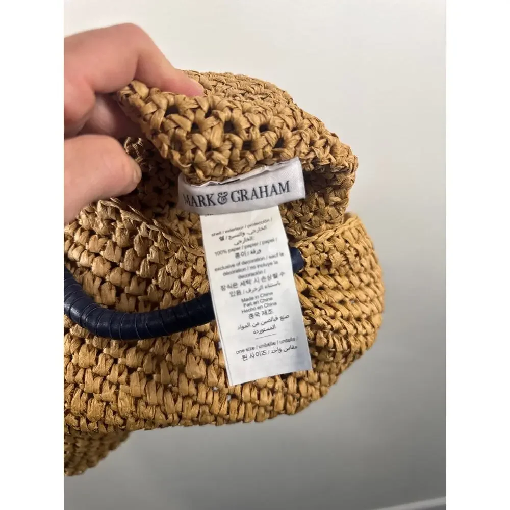 Mark & Graham Woven Paper Summer Boho Beach Tote, One Size